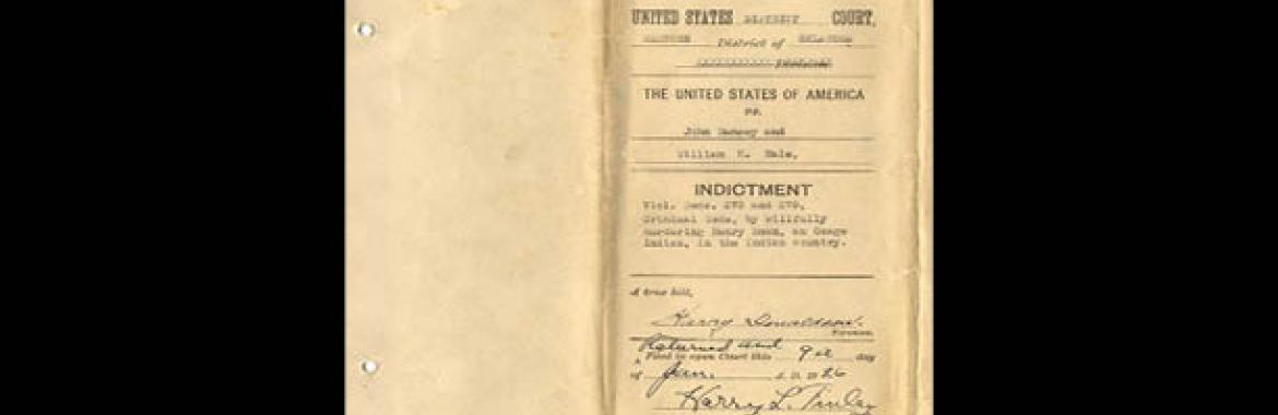 The indictment of John Ramsey and William K. Hale in the U.S. District Court for the Western District of Oklahoma. (Criminal Case 5660: U.S. v. John Ramsey and William K. Hale)