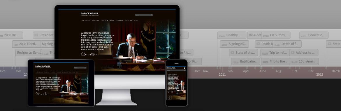 Multi-Device Views of the Obama Library Site