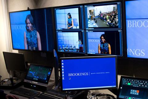 First Lady Michelle Obama delivers remarks at the 'Mobilizing for Children's Rights, Supporting Local Leaders and Improving Girls' Education' event at the Brookings Institution in Washington, D.C., Dec. 12, 2014. (P121214LJ-0107)