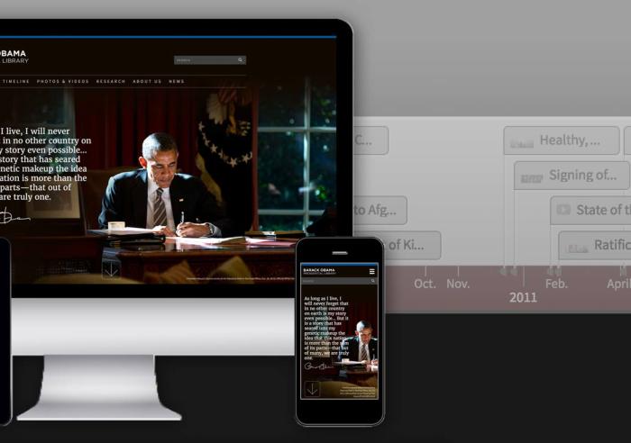 Multi-Device Views of the Obama Library Site