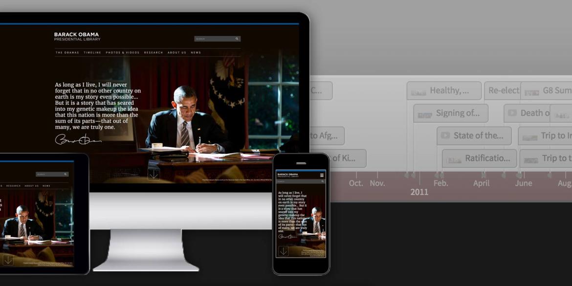 Multi-Device Views of the Obama Library Site