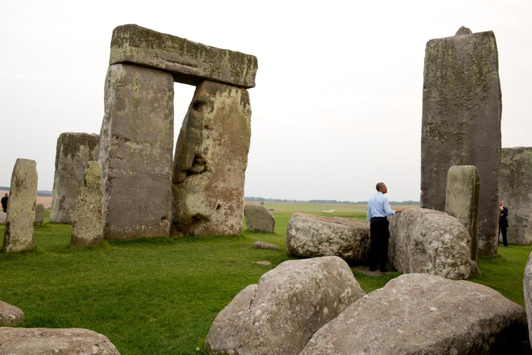 President Barack Obama visits Stonehenge in Wiltshire, England, September 5, 2014. 