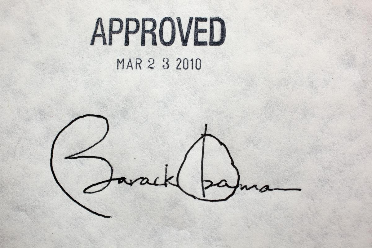 President Obama Signed The Affordable Care Act